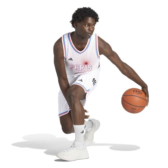 Maillot adidas Paris Basket Away White