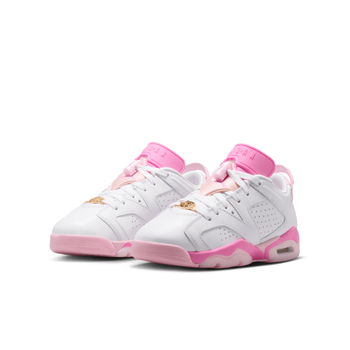 Air Jordan 6 Retro Low "china Rose" white/playful pink-pink foam