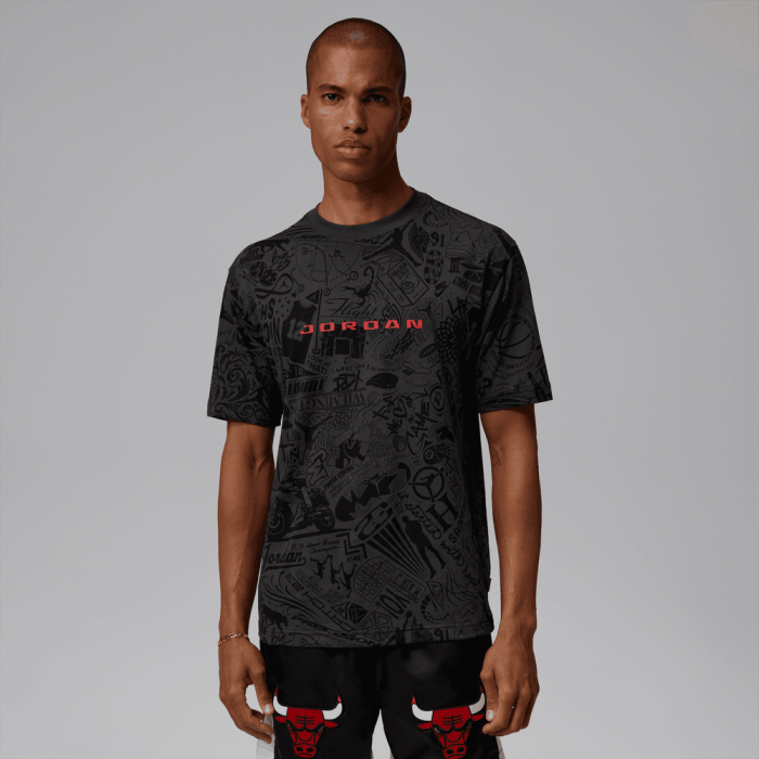 T-shirt Jordan Brooklyn black/university red