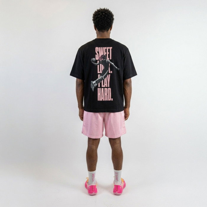 T-shirt boxy b4b "Sweet Look. Play Hard." Black