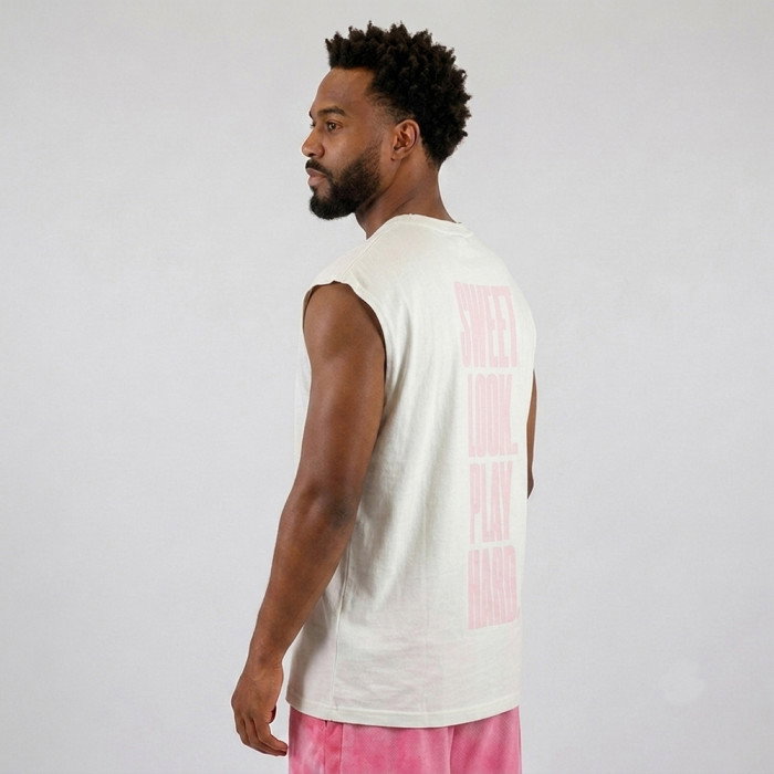 Débardeur b4b "Sweet Look. Play Hard." Off-white