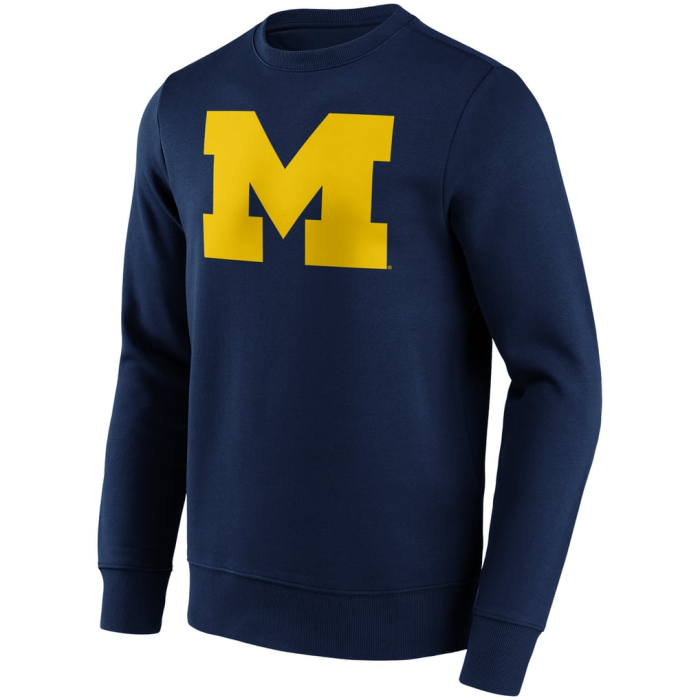 Crew Sweat NCAA Primary Logo Graphic Michigan Wolverines