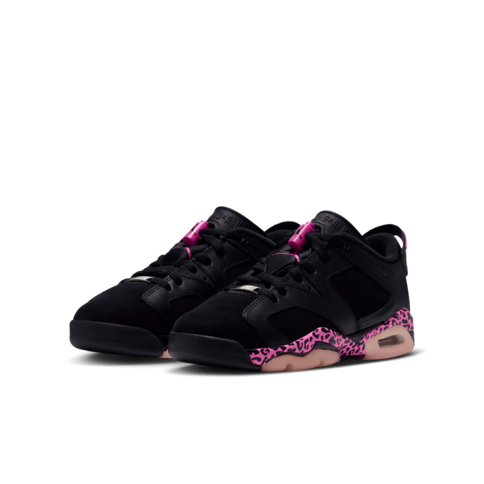 Air Jordan 6 Retro Low black/laser fuchsia-pink foam