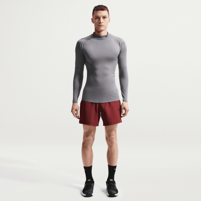 T-shirt compression Nike Pro smoke grey/black