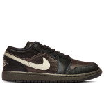 Color Noir du produit Air Jordan 1 Low Se black/newsprint-spruce fog