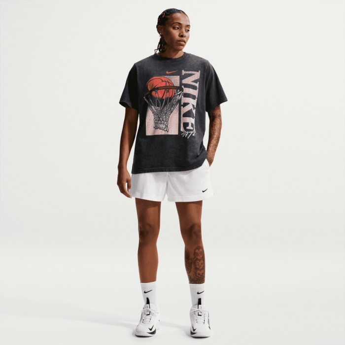 Short Mesh femme Nike Essential white/black