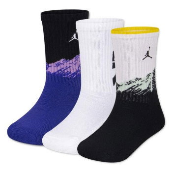 Chaussettes Jordan Enfant BK Mountainside 3pk Crew Black