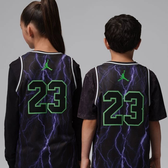 Maillot Jordan Enfant Jordan 23 Aop Jersey Black/Laser Purple