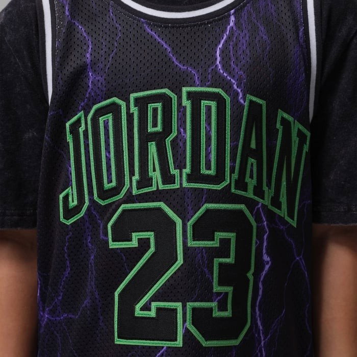 Maillot Jordan Enfant Jordan 23 Aop Jersey Black/Laser Purple