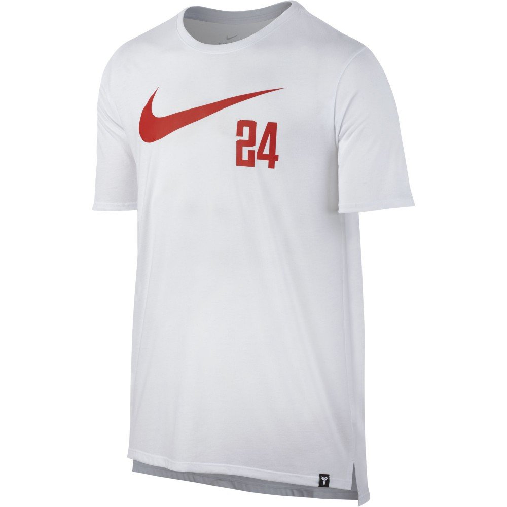 T-shirt Nike Dry Kobe Swoosh 24 white/university red/white - Basket4Ballers