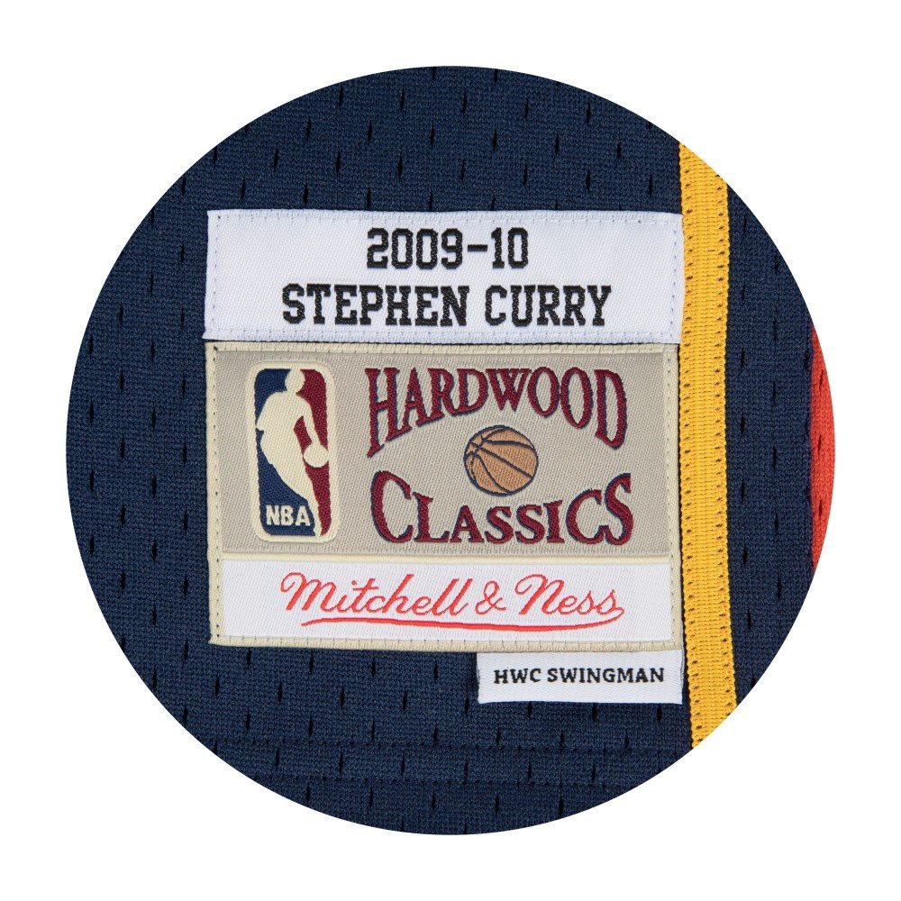 Maillot NBA Stephen Curry Warriors Blanc Swingman - Mitchell&Ness