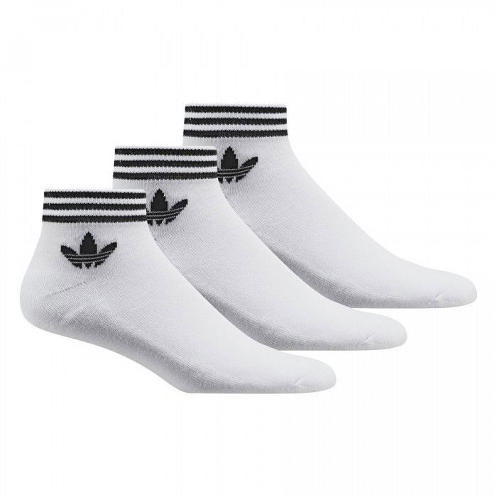 Pack 3 paires chaussettes adidas Trefoil Mid white