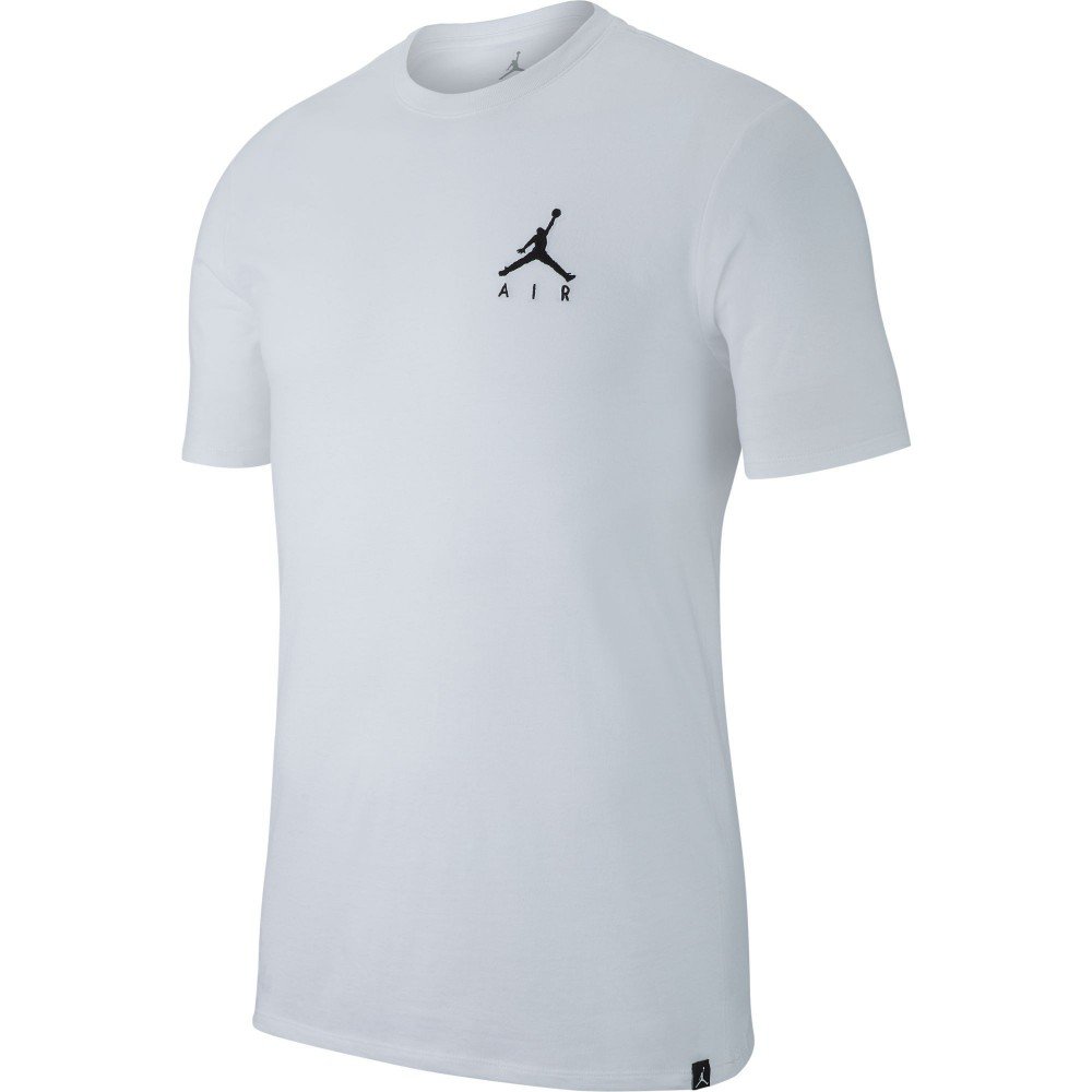 Black air jordan t shirt with green letters angeles