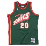 Color Green of the product Maillot NBA Gary Payton Seattle Supersonics 1995-96...