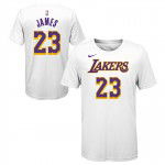 Color Blanc du produit T-shirt NBA Enfant LeBron James LA Lakers Nike...