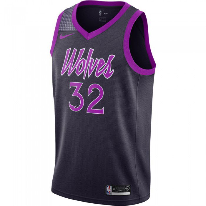 white and purple timberwolves jersey