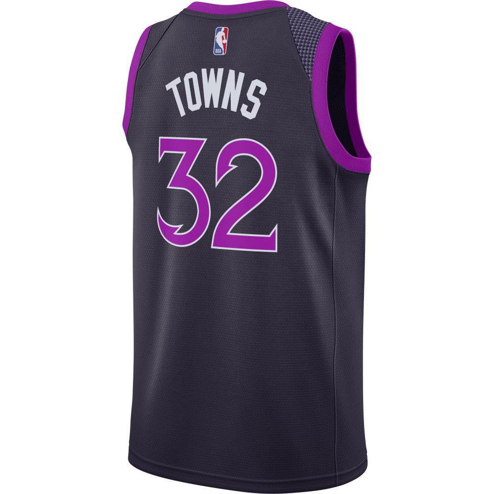 white and purple timberwolves jersey