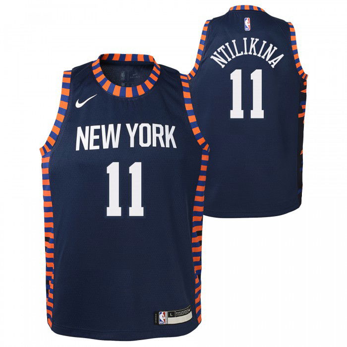Maillot NBA Enfant New York Knicks Frank Ntilikina Nike City Edition Swingman