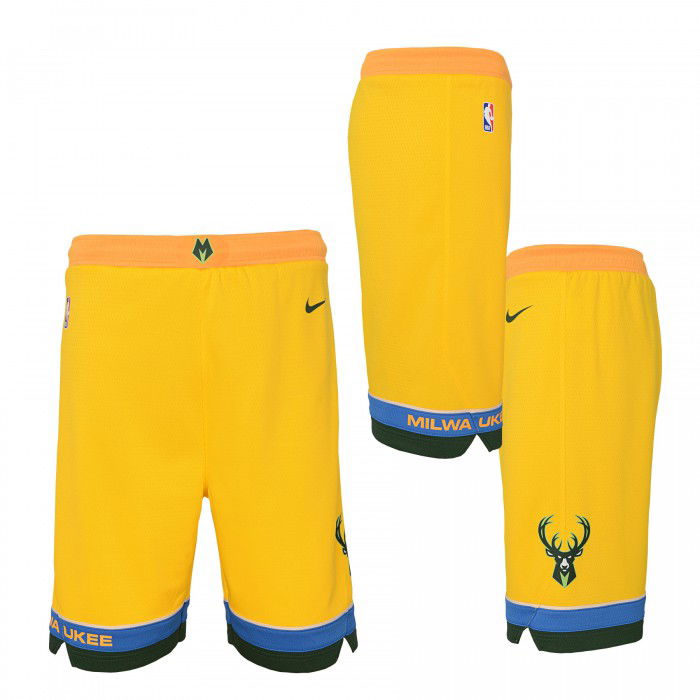 Short NBA Enfant Miwaukee Bucks Nike City Edition Swingman