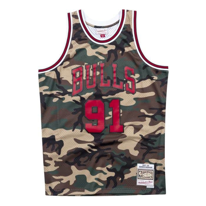 Maillot NBA Camo Dennis Rodman Chicago Bulls Mitchell&Ness Swingman