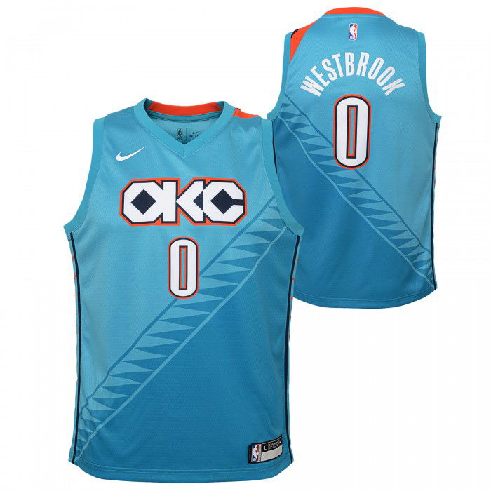 Maillot NBA petit enfant Russell Westbrook OKC Thunder Nike City Edition Replica