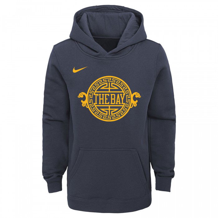 Sweat NBA Enfant Warriors Nike City Edition PO Logo