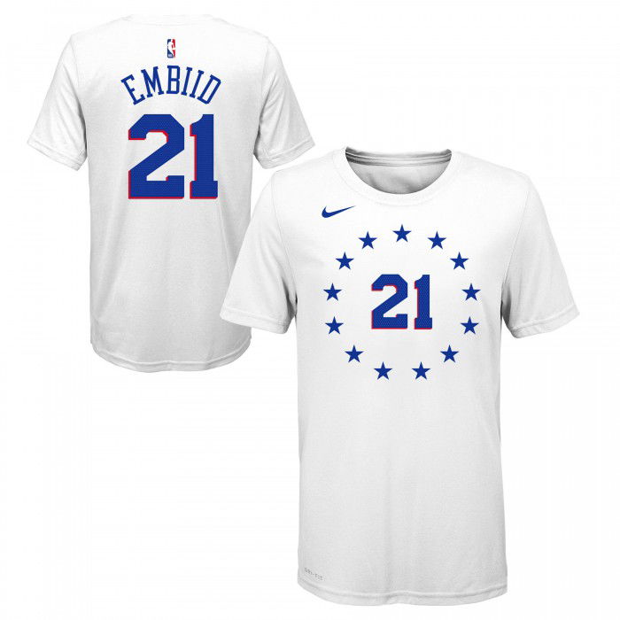T-Shirt NBA Enfant Joel Embiid Philadelphie 76ers Nike NBA Earned Edition Name & Number