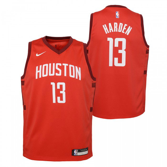 Maillot NBA Enfant James Harden Houston Rockets Nike Earned Edition Swingman