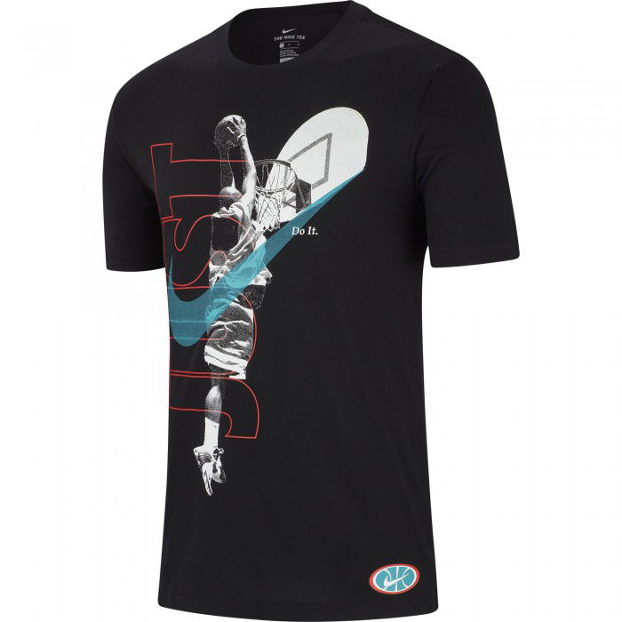 T-shirt Nike Dri-fit black/black/sport teal