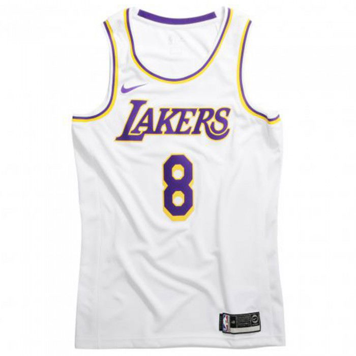 Maillot Association Edition Swingman (los Angeles Lakers) white/amarillo/bryant kobe 8