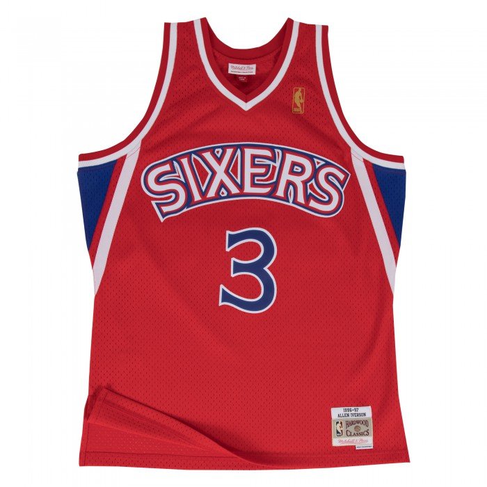 Maillot NBA Allen Iverson Philadelphia 76ers 1996-97 Swingman Mitchell&Ness Red