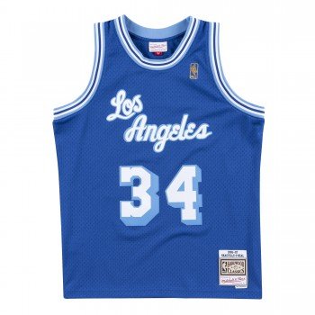 Rétro Shaquille O'Neal #34 Los Angeles Lakers Basketball Maillots Jersey Jaune 