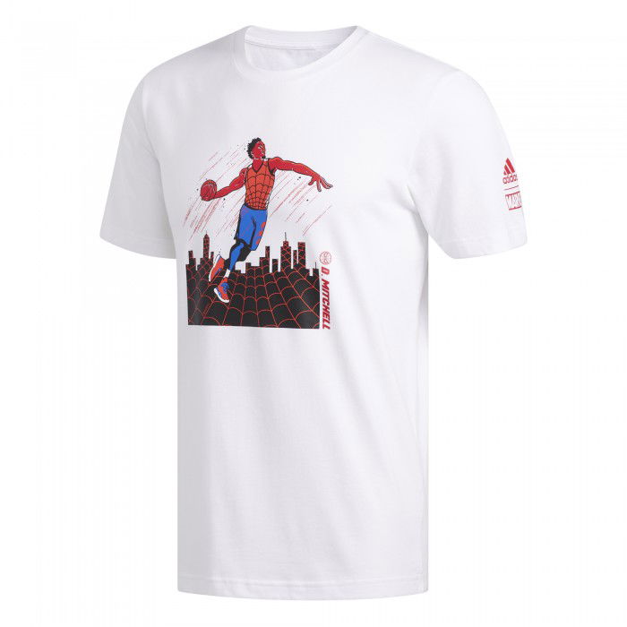 T-shirt adidas Donovan Mitchell DON Spiderman white