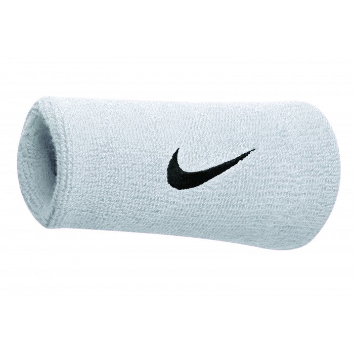 Poignet éponge Nike Swoosh Doublewide Wristband white