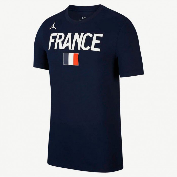 shirt Jordan X FFBB France enfant bleu 