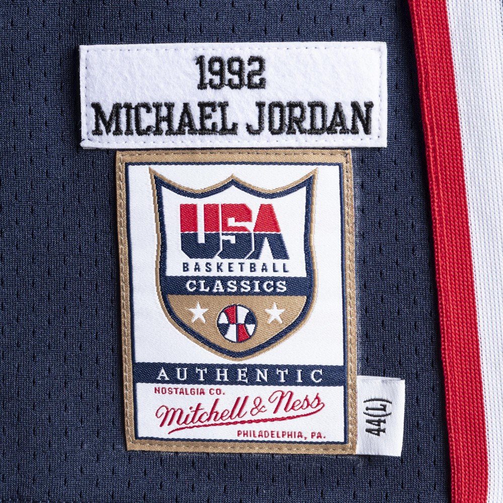 Shop Mitchell & Ness Team USA Michael Jordan 1992 Authentic Jersey  AJY4GS18414-USANAVY92MJO blue