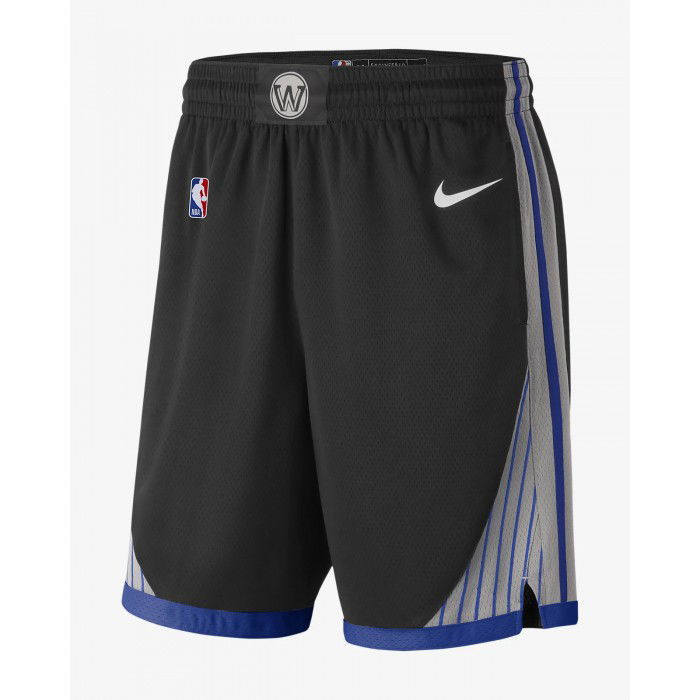 Short Warriors City Edition black/dark steel grey/rush blue/white NBA