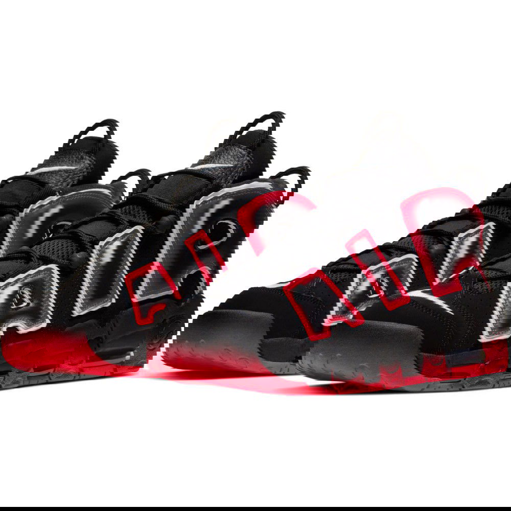 nike air more uptempo 96 black white laser crimson