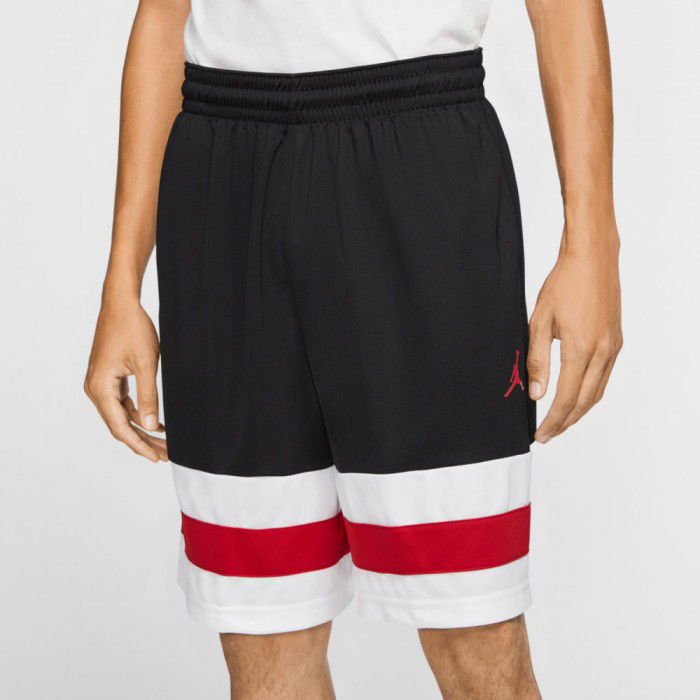 red and white gym shorts