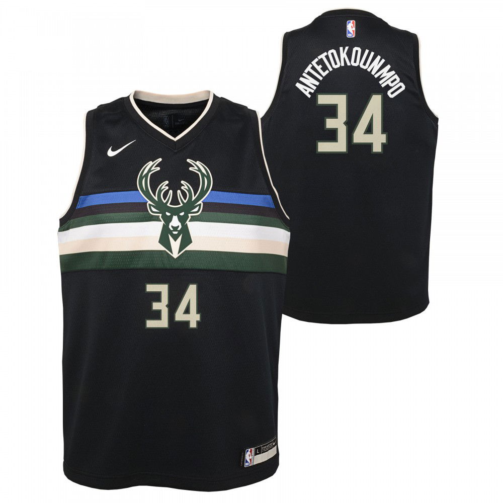 jordan milwaukee bucks men's statement swingman jersey giannis antetokounmpo black