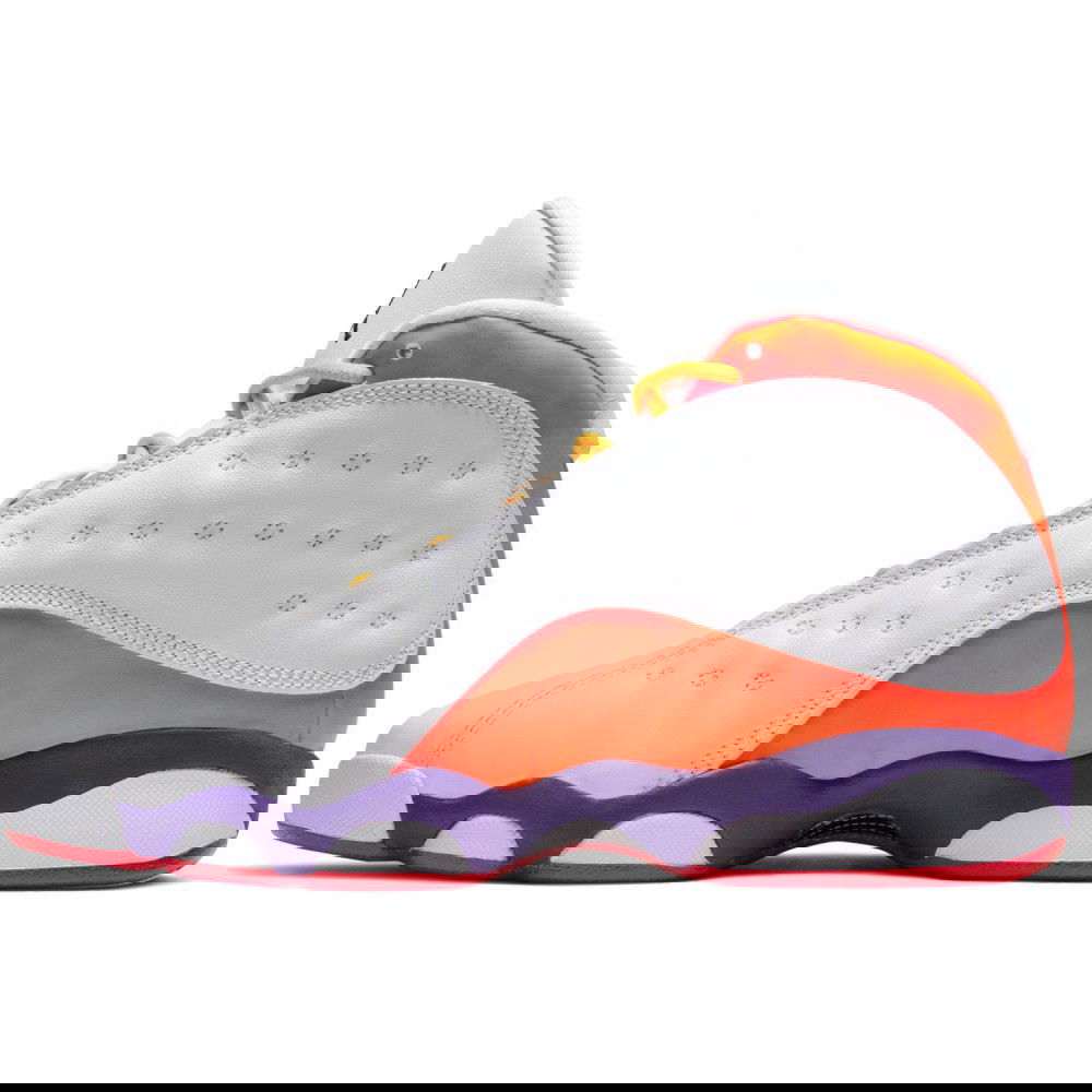 orange white and black jordan 13