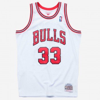 Rouge Scottie Pippen #33 Chicago Bulls Swingman Basketball Jersey Maillots
