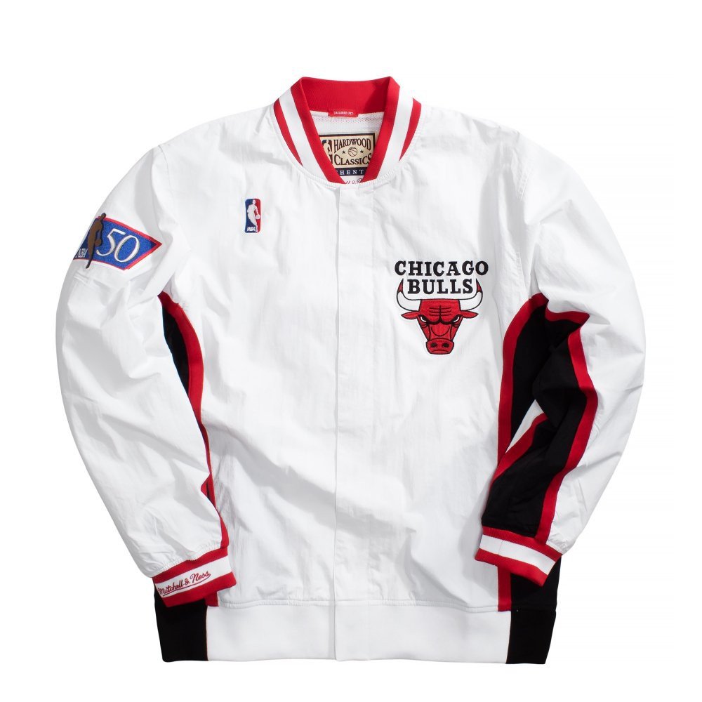 Mitchell and Ness NBA Authentic Warm Up Jacket Chicago Bulls red