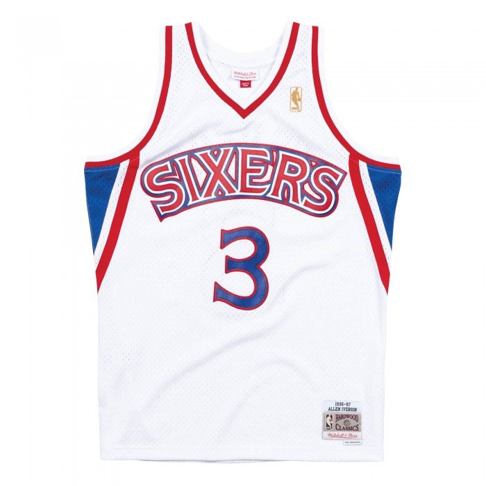 Maillot NBA Allen Iverson Philadelphia 76ers 1996-97 Swingman Mitchell&Ness White