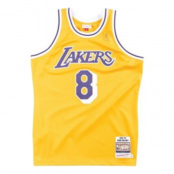 Authentic Jersey '96 La Lakers Ajy4gs18091-lalltgd96kbr-2xl NBA | Mitchell & Ness