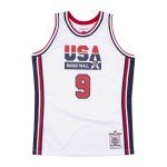 Color White of the product 1992 Usa Basketball Authentic Home Jersey - Michael...