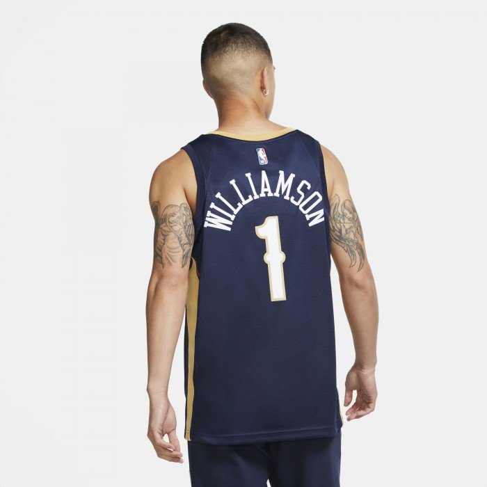 Maillot Zion Williamson Pelicans Icon Edition 2020 college navy/club gold/williamson zion NBA image n°4