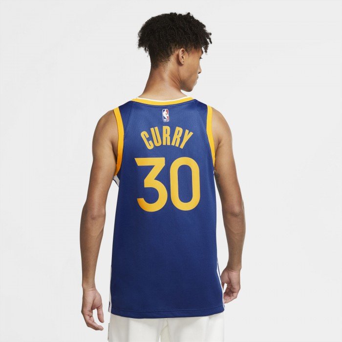 Maillot Stephen Curry Warriors Icon Edition 2020 rush blue/white/amarillo/curry stephen NBA image n°4