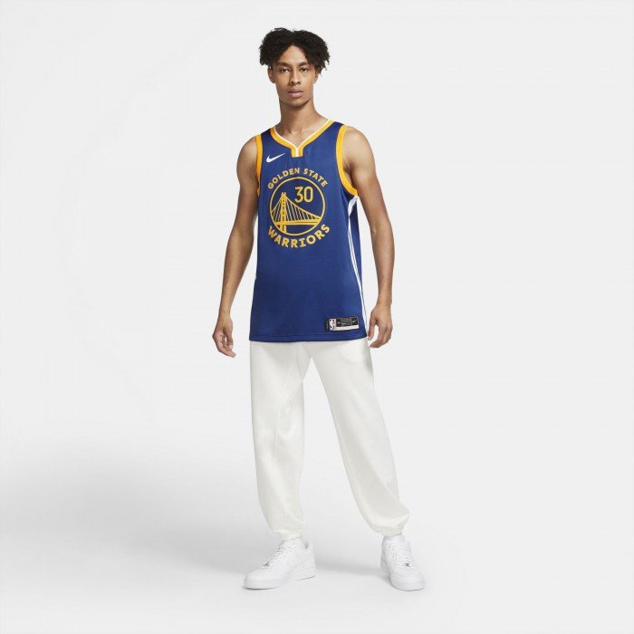 Maillot Stephen Curry Warriors Icon Edition 2020 rush blue/white/amarillo/curry stephen NBA image n°8