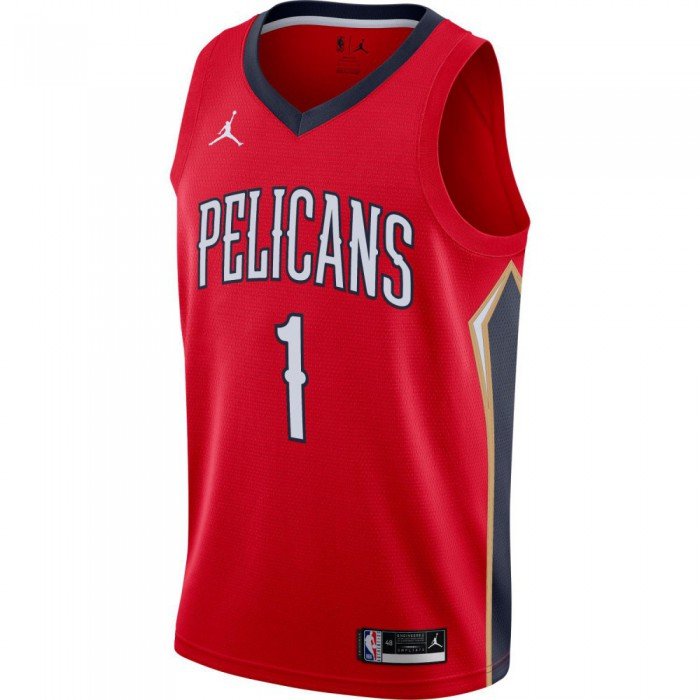 Zion Williamson #1 New Orleans Pelicans Basketball Jersey Maillots Cousu Blanc